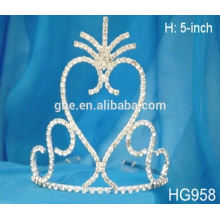 Corona de diamantes de imitación corona de corona real